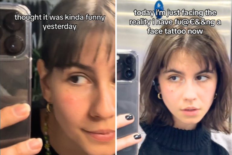 Tattoo Artist Accidentally Inks Her Own Face When Drawing Backfires