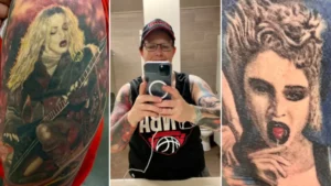 Woman Sets Guinness Record with 18 Tattoos of Madonna