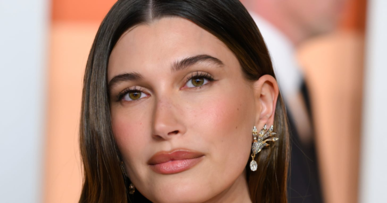 Hailey Bieber’s “American Manicure” Is a Fun Twist on a French