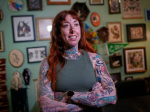 A tattoo artist found herself in an unexpected role in Maine’s Senate race